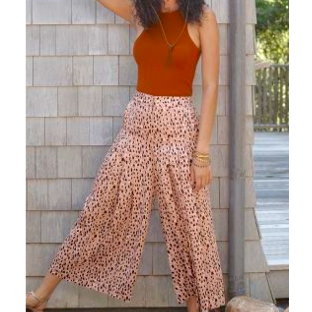 Anthropologie Maeve is oboe pleated wide-leg trousers pants